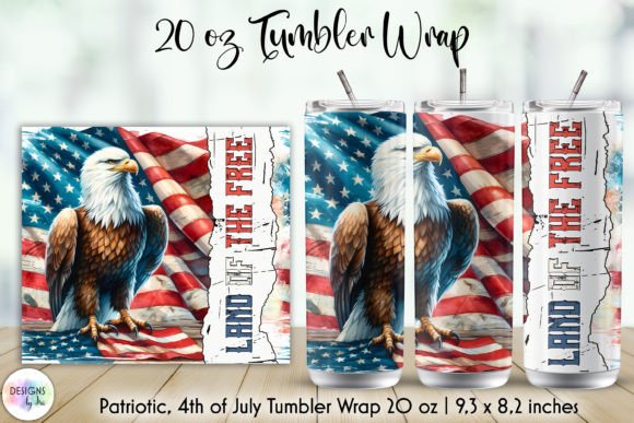 American Eagle Patriotic Tumbler Wrap Graphics