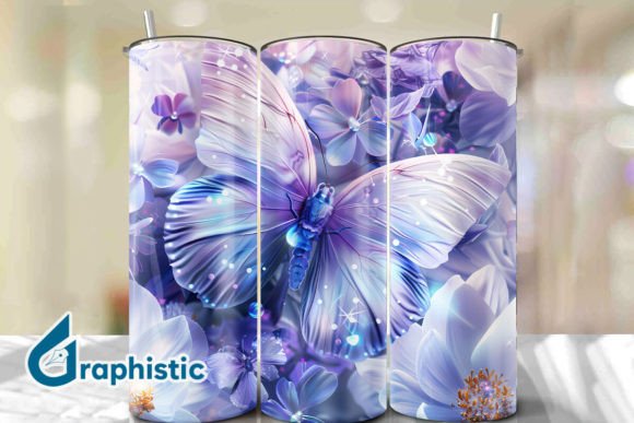 Break Through Butterfly Tumbler Wrap 21 Graphics & Backgrounds