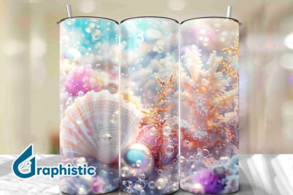 Bubbles Pearl Sunset Tumbler Wrap 26 Graphics & Backgrounds