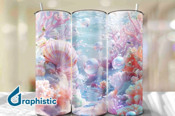 Bubbles Pearl Sunset Tumbler Wrap 31 Graphics & Backgrounds