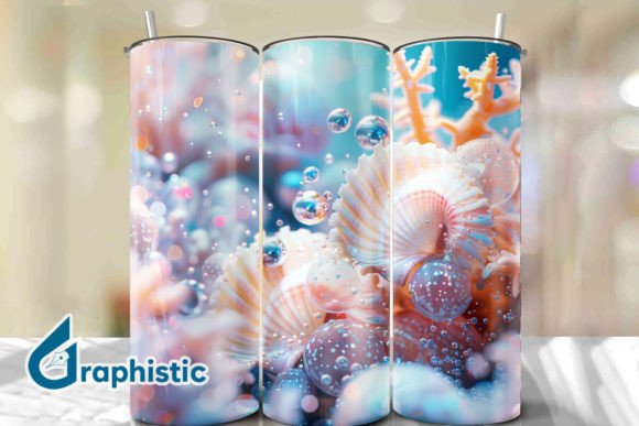 Bubbles Pearl Sunset Tumbler Wrap 37 Graphics & Backgrounds