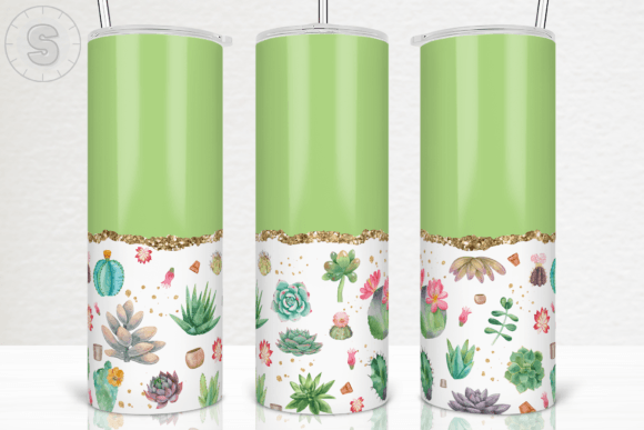 Cactus 20Oz Tumbler Wrap Sublimation PNG for Crafts & Graphics