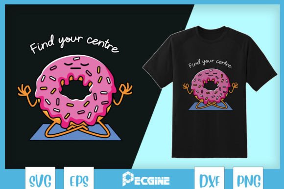 Find Your Centre Funny Doodle Yogi SVG Graphics