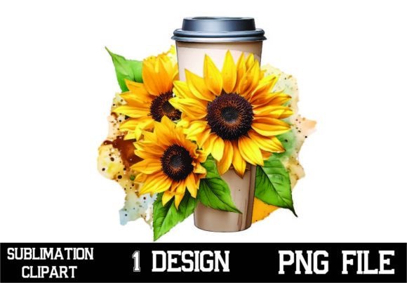 Glitter Sunflowers Graphics for Crafts & Local Branding