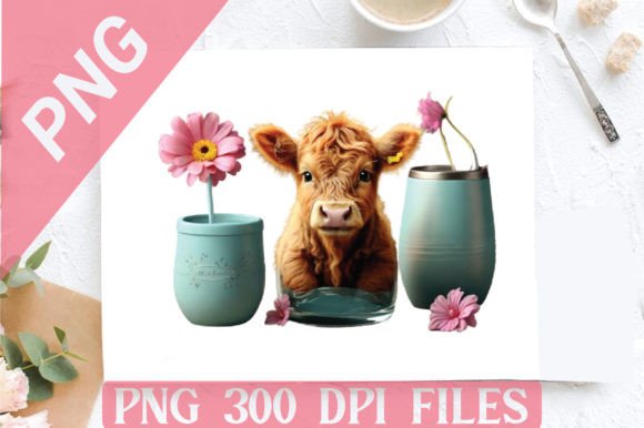 Mother’s Day Cow Baby Tumbler PNG Clipart for Crafts & Graphics