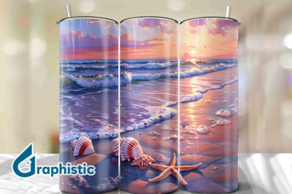 Seashells Sunset Tumbler Wrap 33