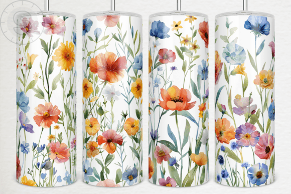 Wildflower 20Oz Tumbler Wrap Bundle: Graphics for Crafts-Driven Branding